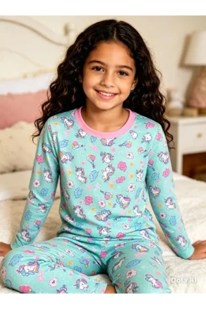 Pijama Niña Pantalón Largo y Manga Larga - Franela de Algodón