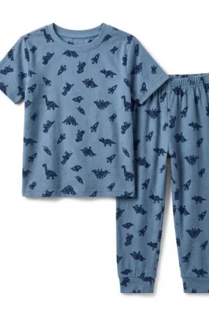 Pijama Niño Pantalón Largo y Manga Corta - Franela de Algodón